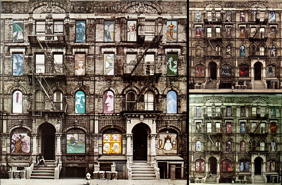 Led Zeppelin - Physical Graffiti Inner Cover Collage